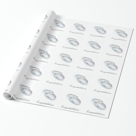 Silver Wedding Bands Cadeaupapier (Uitgerold)