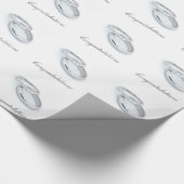 Silver Wedding Bands Cadeaupapier (Hoek)