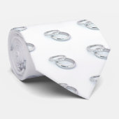 Silver Wedding Bands sparen de Datum Stropdas (Opgerold)