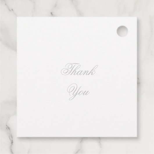 Silver Wedding Bedankjes Labels (Achterkant)