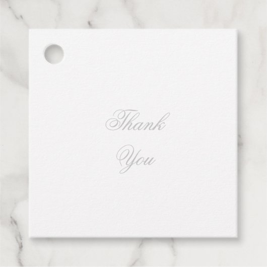 Silver Wedding Bedankjes Labels (Voorkant)