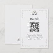 Silver Wedding Bells Details Enclosure Informatiekaartje (Voorkant / Achterkant)