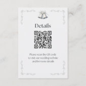Silver Wedding Bells Details Enclosure Informatiekaartje (Voorkant)