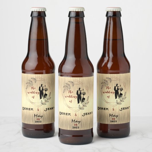 Silver Wedding Bier Etiket (Flessen)