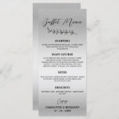 Silver Wedding Buffet Menu (Voorkant / Achterkant)