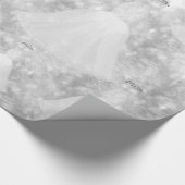 Silver Wedding Dress Bokeh Lights Wrapping Paper Cadeaupapier (Hoek)