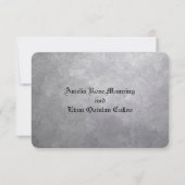 Silver Wedding Favor Labels Bedankkaart (Achterkant)