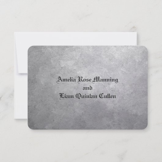 Silver Wedding Favor Labels Bedankkaart (Achterkant)