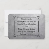 Silver Wedding Favor Labels Bedankkaart (Voorkant)