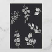 Silver Wedding Folie Uitnodiging (Achterkant)