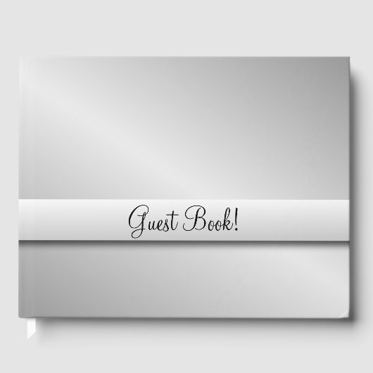 Silver Wedding Guest Book Gastenboek (Voorkant)