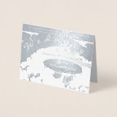 Silver Wedding Invitation w/Custom Blk&What.Photo Folie Kaarten (Voorkant)
