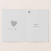 Silver Wedding Jubileum 25 jaar Folie Kaarten (Binnen)