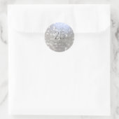 Silver Wedding Jubileum 25th Jubileum Bokeh Ronde Sticker (Tas)