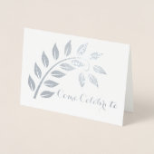Silver Wedding Jubileum Aangepaste fotouitnodiging Folie Kaarten (Voorkant)
