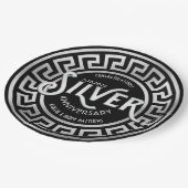 Silver Wedding Jubileum Art Deco 25th Glitter Papieren Bordje (Gekanteld)