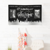 Silver Wedding Jubileum Art Deco foto's Welkom Spandoek (Insitu)