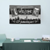 Silver Wedding Jubileum Art Deco foto's Welkom Spandoek (Beurs)