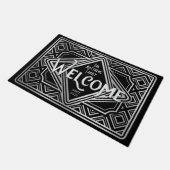 Silver Wedding Jubileum Art Deco Glitter 25 Deurmat (Schuin)