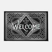 Silver Wedding Jubileum Art Deco Glitter 25 Deurmat (Voorkant)