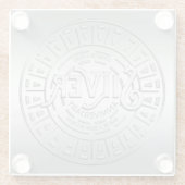 Silver Wedding Jubileum Art Deco Great Gatsby Glazen Onderzetter (Achterkant)