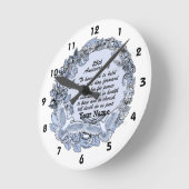 Silver Wedding Jubileum Clock Ronde Klok (Hoek)