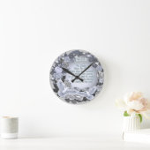 Silver Wedding Jubileum Clock Ronde Klok (Huis)