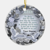 Silver Wedding Jubileum custom Ornament (Voorkant)