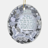 Silver Wedding Jubileum custom Ornament (Links)