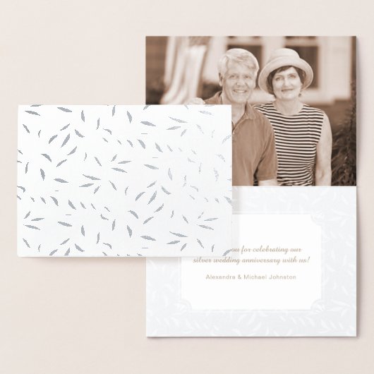 Silver Wedding Jubileum Dank je wel Folie Kaarten (Display)