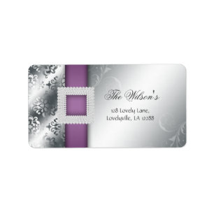 Silver Wedding Jubileum Jewel Paars Etiket