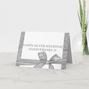 SILVER WEDDING JUBILEUM KAART