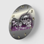 Silver Wedding-Jubileum met een zilverlak Ronde Klok (Hoek)