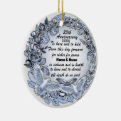 Silver Wedding Jubileum op maat Keramisch Ornament (Rechts)