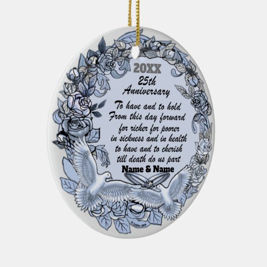 Silver Wedding Jubileum ornament (Rechts)