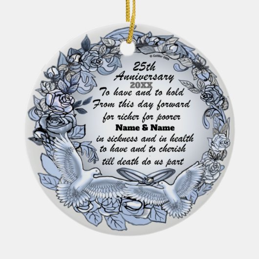 Silver Wedding Jubileum ornament (Voorkant)