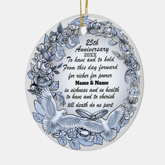 Silver Wedding Jubileum ornament (Links)