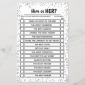 Silver Wedding Jubileum Party Game (Achterkant)