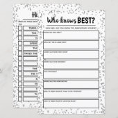 Silver Wedding Jubileum Party Game (Voorkant / Achterkant)