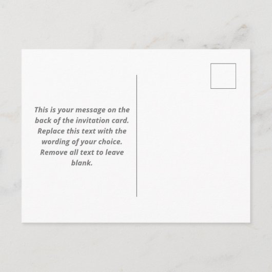 Silver Wedding Jubileum Party Uitnodiging Briefkaart (Achterkant)