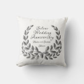 Silver Wedding Jubileum Pillow Kussen (Voorkant)