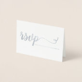 Silver Wedding Jubileum RSVP Folie Kaarten (Voorkant)