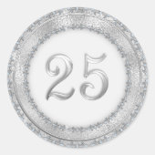 Silver Wedding Jubileum Sticker (Voorkant)