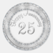 Silver Wedding Jubileum Sticker (Voorkant)