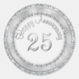 Silver Wedding Jubileum Sticker