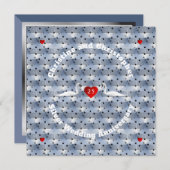 Silver Wedding Jubileum Swans Kaart (Voorkant / Achterkant)