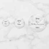 Silver Wedding Jubileum Tafel Confetti (Voorkanten)