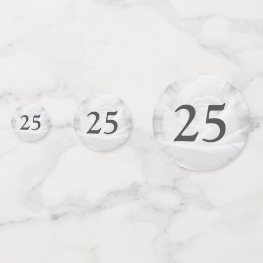 Silver Wedding Jubileum Tafel Confetti (Achterkanten)