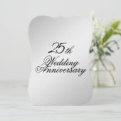 Silver Wedding Jubileum Uitnodiging (Staand voorkant)