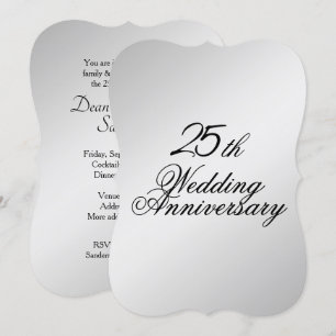 Silver Wedding Jubileum Uitnodiging